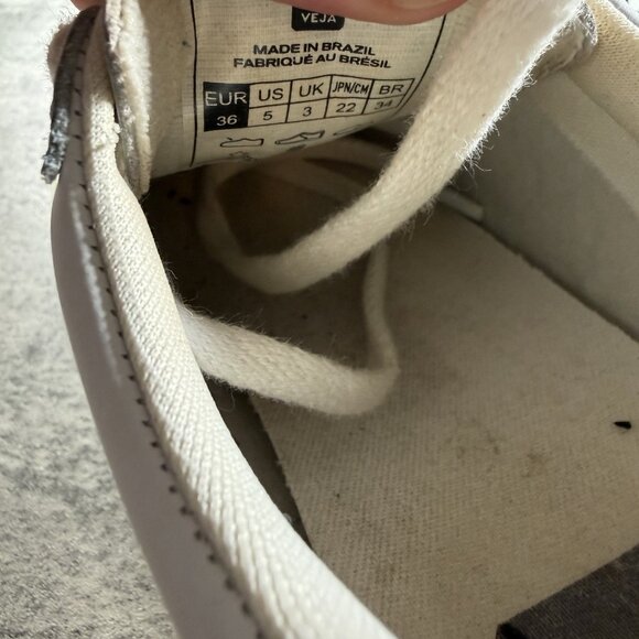 VEJA Esplar Leather Sneakers White Black Low Top Lace Up Women's 36/US 5 - Picture 10 of 10